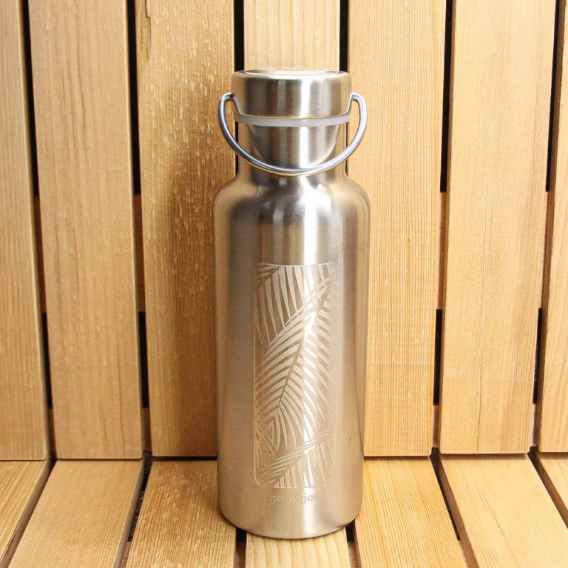 Gourde tout Inox Groovy Isotherme - Motif Palmier - 500ml